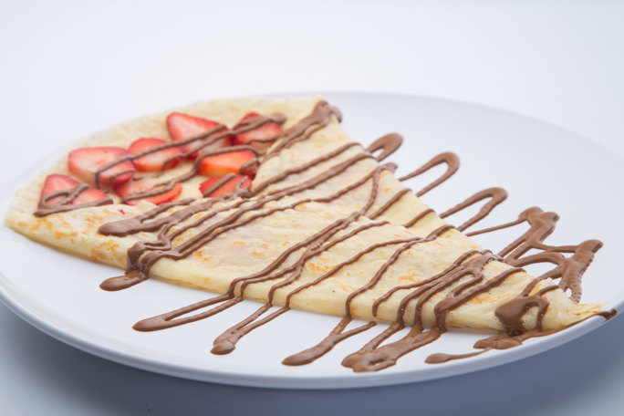 Strawberry crepe